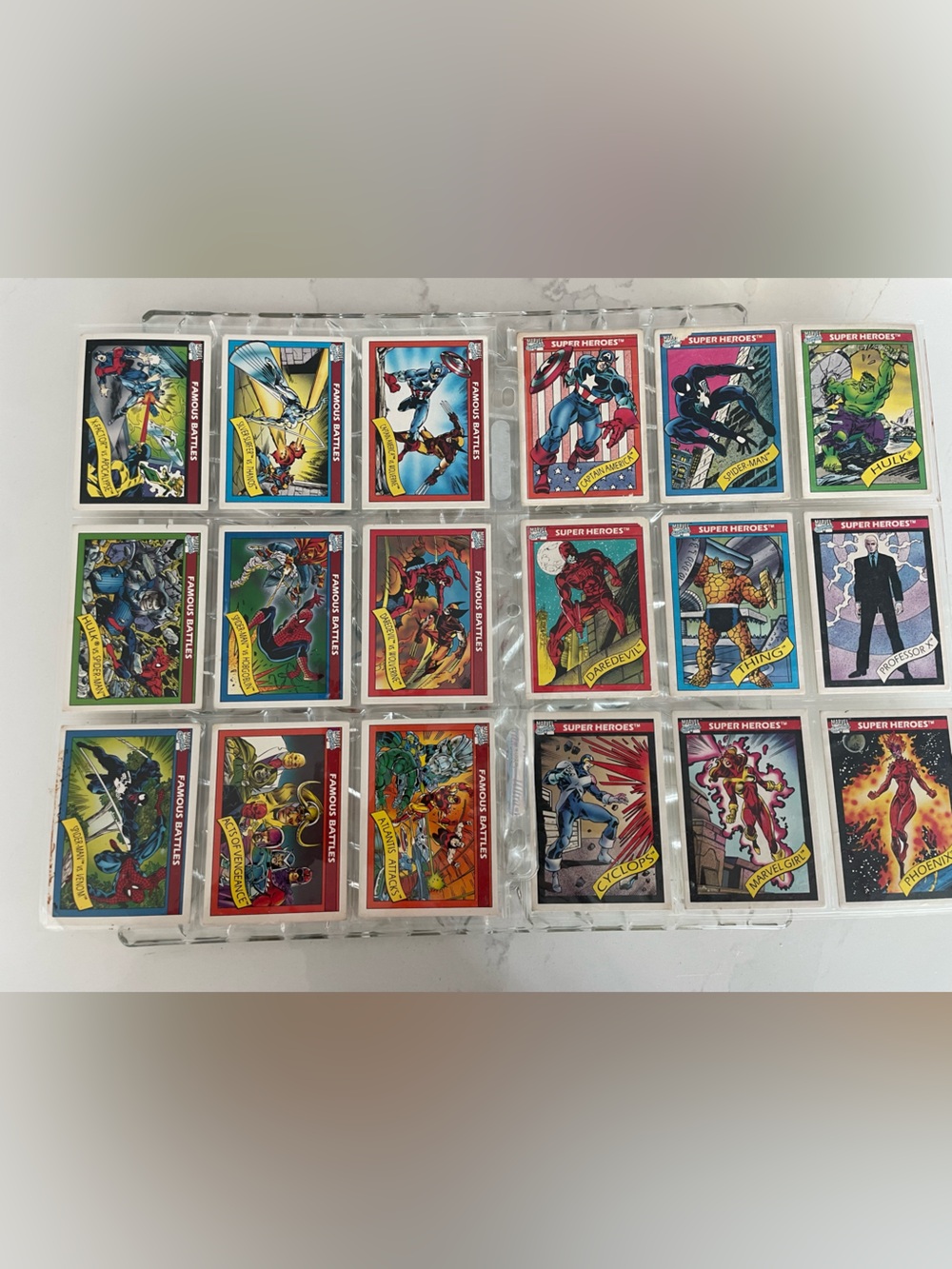 1990 Marvel Super Heroes Trading Card Lot